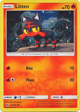 Litten (24/149) (Cosmos Holo) [Sun & Moon: Base Set] | RetroPlay Games