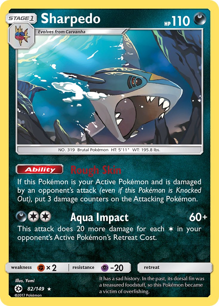 Sharpedo (82/149) (Cosmos Holo) (Blister Exclusive) [Sun & Moon: Base Set] | RetroPlay Games