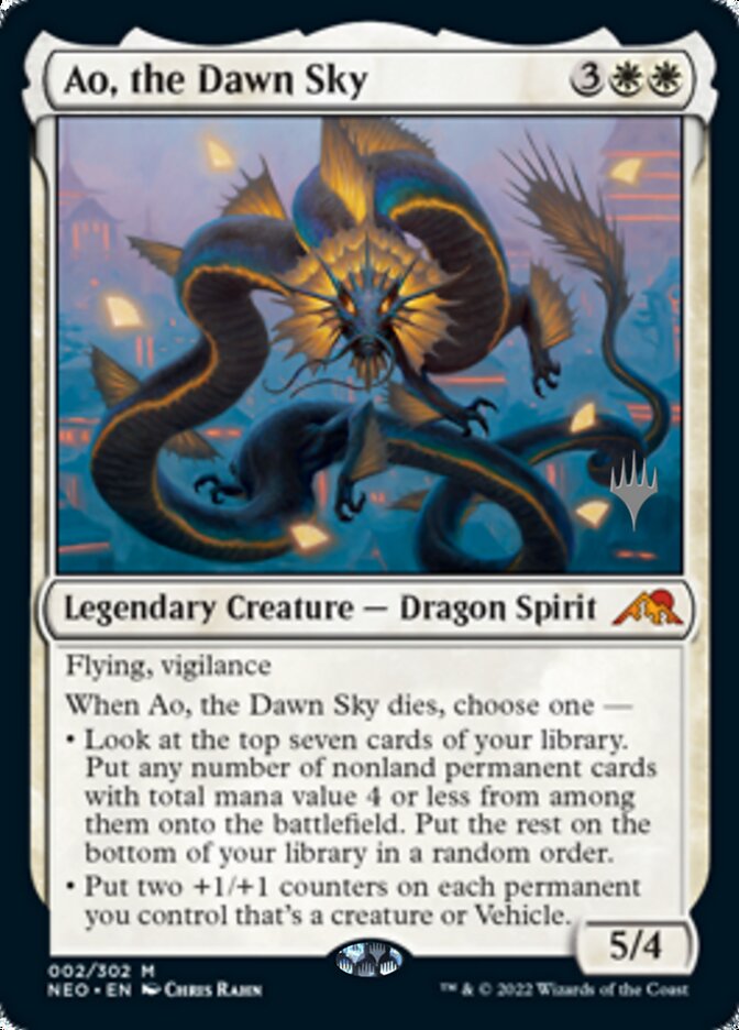 Ao, the Dawn Sky (Promo Pack) [Kamigawa: Neon Dynasty Promos] | RetroPlay Games