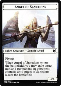 Angel of Sanctions // Horror Double-sided Token [Commander 2019 Tokens] | RetroPlay Games