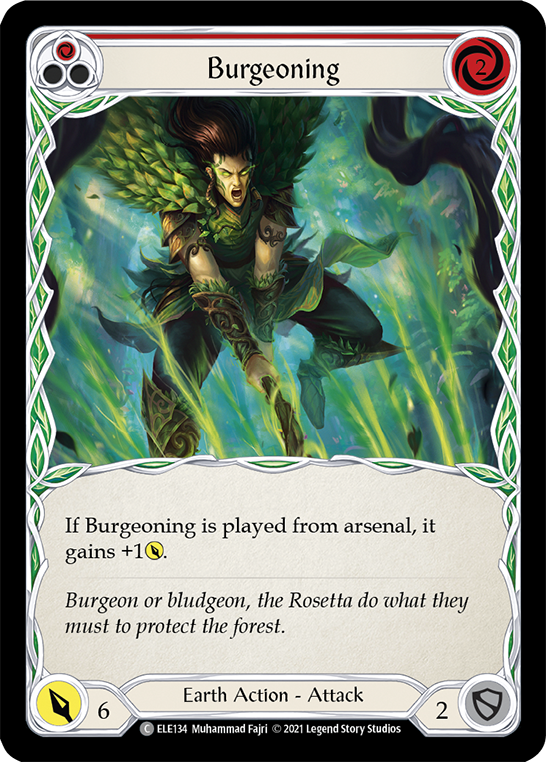 Burgeoning (Red) [ELE134] (Tales of Aria)  1st Edition Rainbow Foil | RetroPlay Games