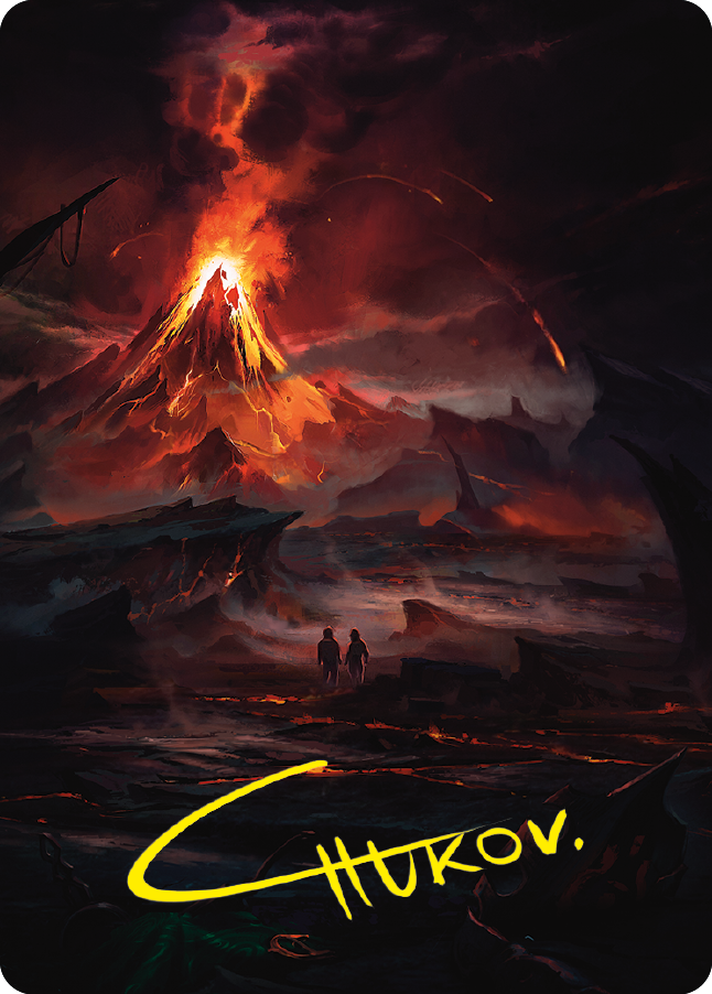 Valley of Gorgoroth Art Card (Gold-Stamped Signature) [The Lord of the Rings: Tales of Middle-earth Art Series] | RetroPlay Games