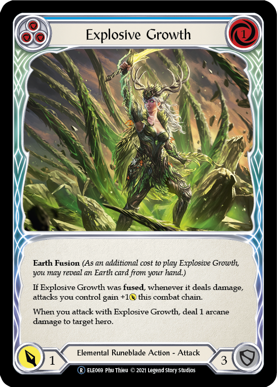 Explosive Growth (Blue) [U-ELE069] (Tales of Aria Unlimited)  Unlimited Rainbow Foil | RetroPlay Games