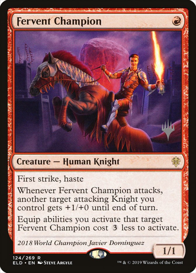 Fervent Champion (Promo Pack) [Throne of Eldraine Promos] | RetroPlay Games