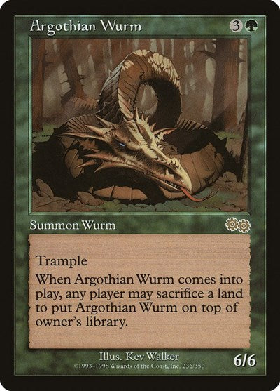 Argothian Wurm [Urza's Saga] | RetroPlay Games
