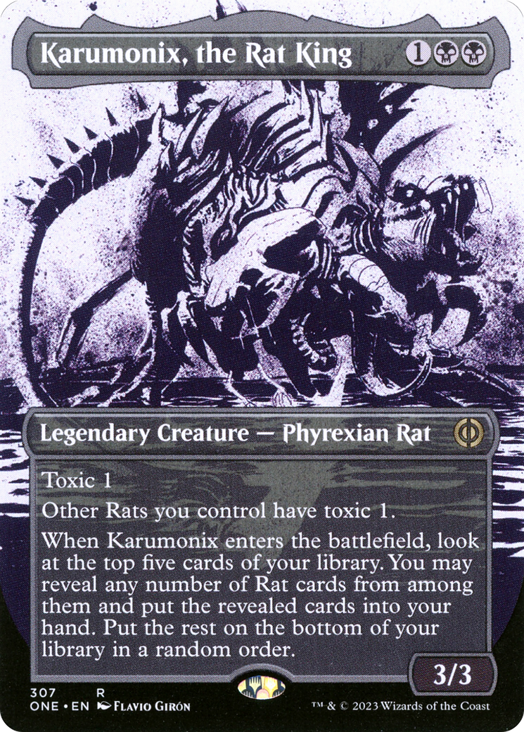 Karumonix, the Rat King (Borderless Ichor) [Phyrexia: All Will Be One] | RetroPlay Games