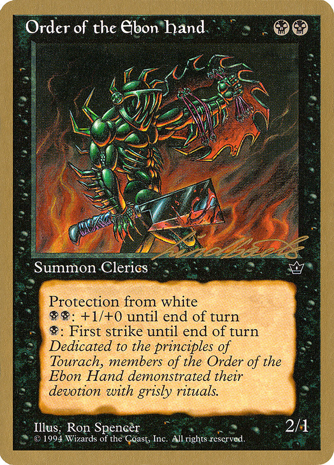 Order of the Ebon Hand (Spencer) (Leon Lindback) [Pro Tour Collector Set] | RetroPlay Games