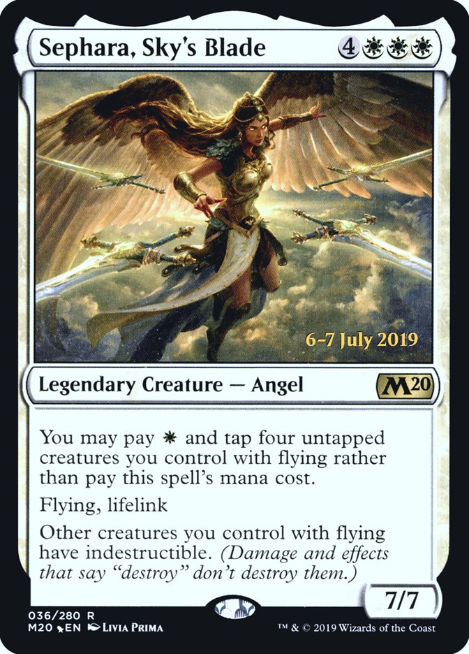 Sephara, Sky's Blade  [Core Set 2020 Prerelease Promos] | RetroPlay Games