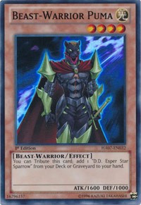 Beast-Warrior Puma [HA07-EN032] Super Rare | RetroPlay Games