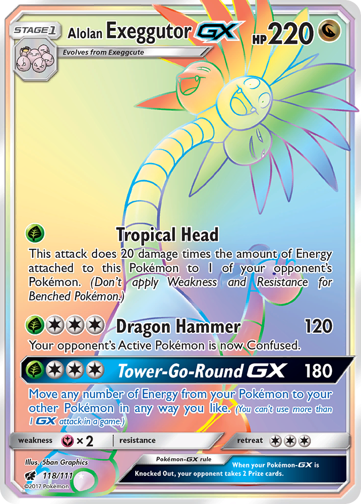 Alolan Exeggutor GX (118/111) [Sun & Moon: Crimson Invasion] | RetroPlay Games