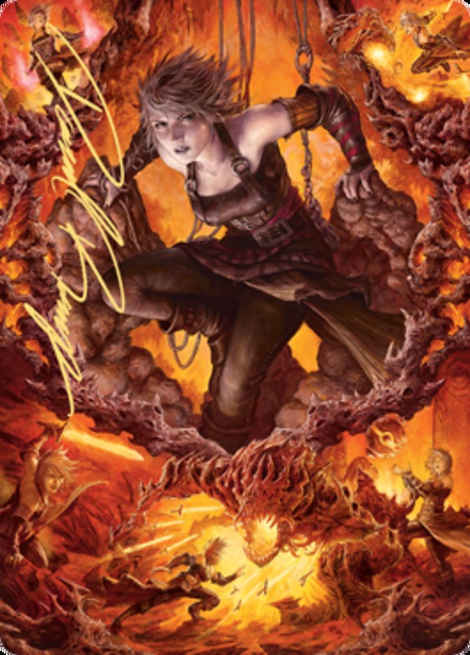 Nahiri, Heir of the Ancients 2 Art Card (Gold-Stamped Signature) [Zendikar Rising Art Series] | RetroPlay Games