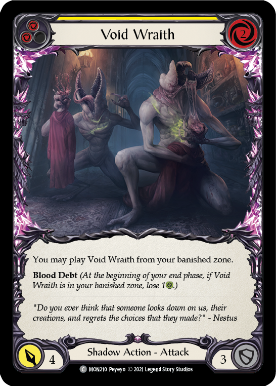 Void Wraith (Yellow) [MON210-RF] (Monarch)  1st Edition Rainbow Foil | RetroPlay Games