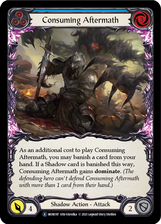 Consuming Aftermath (Blue) [U-MON197-RF] (Monarch Unlimited)  Unlimited Rainbow Foil | RetroPlay Games