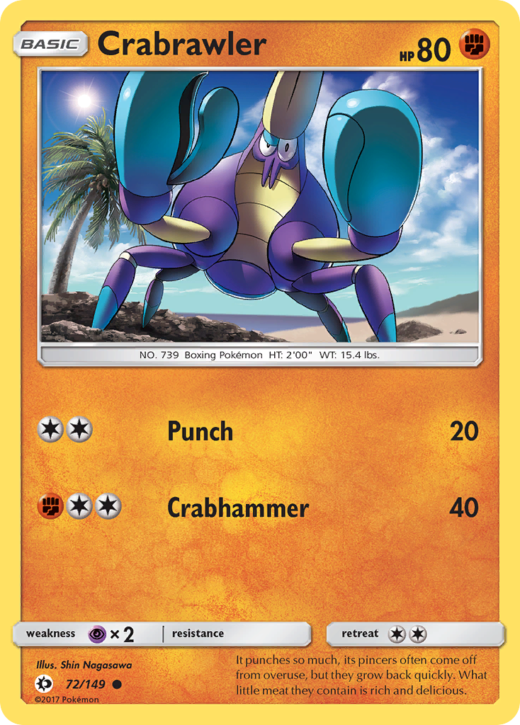 Crabrawler (72/149) [Sun & Moon: Base Set] | RetroPlay Games