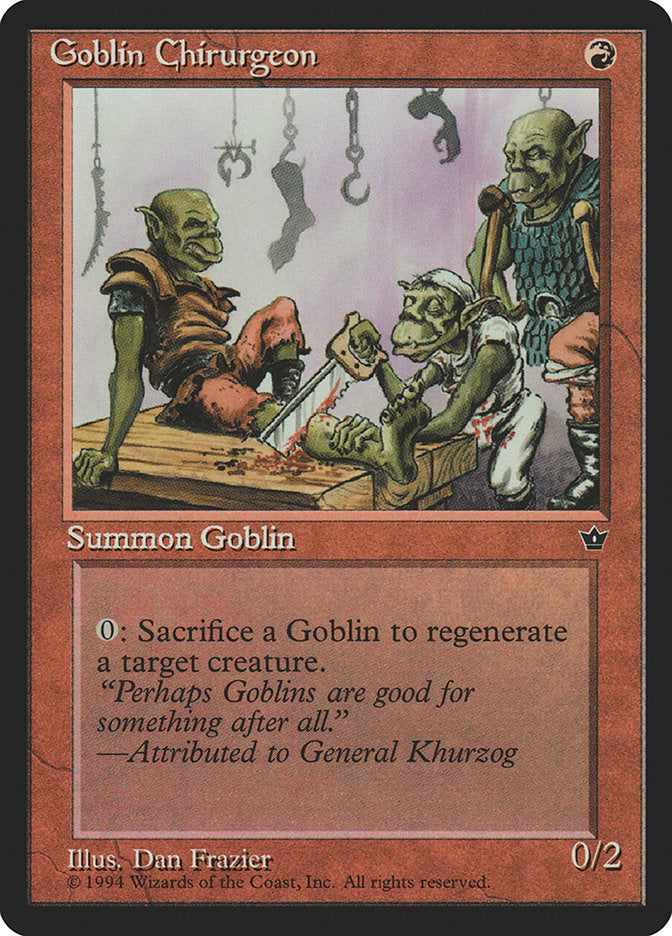 Goblin Chirurgeon (Dan Frazier) [Fallen Empires] | RetroPlay Games