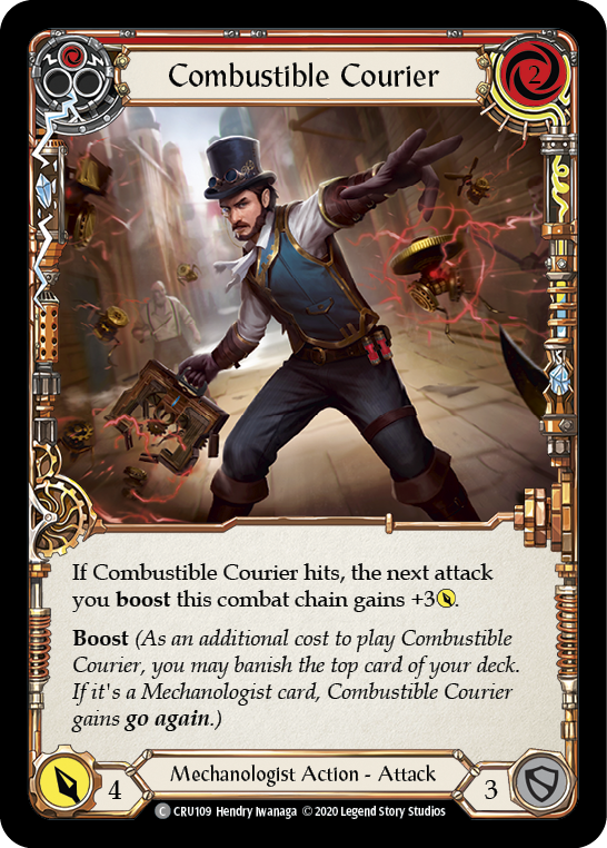 Combustible Courier (Red) [CRU109] (Crucible of War)  1st Edition Normal | RetroPlay Games