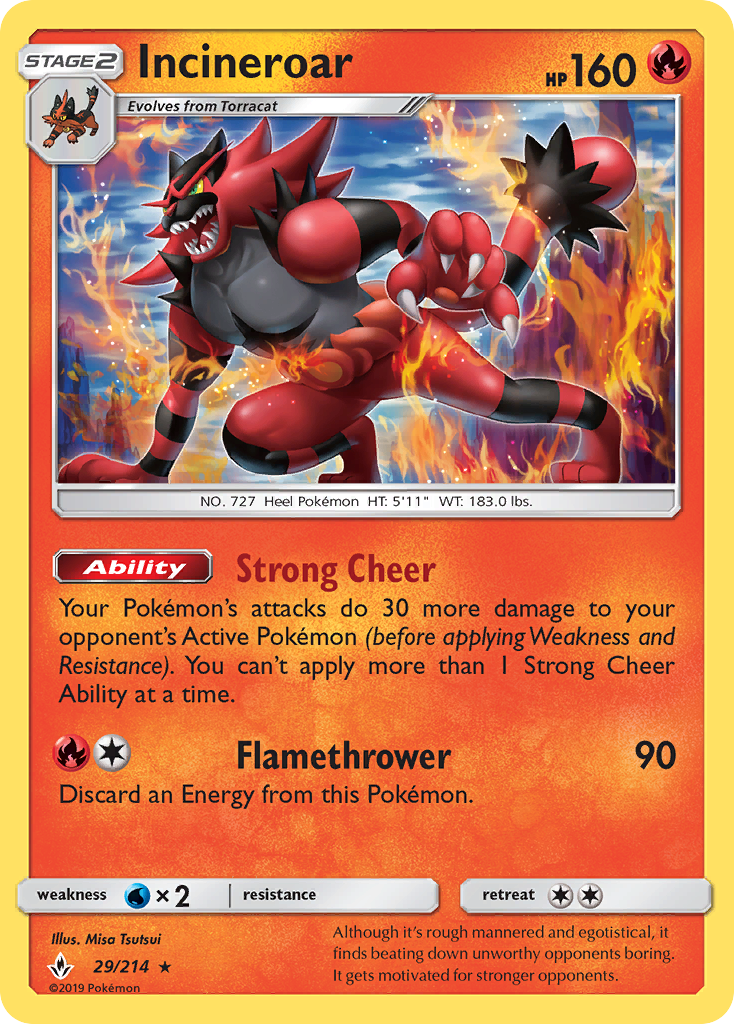 Incineroar (29/214) [Sun & Moon: Unbroken Bonds] | RetroPlay Games