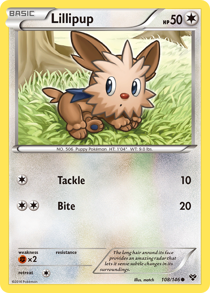 Lillipup (108/146) [XY: Base Set] | RetroPlay Games