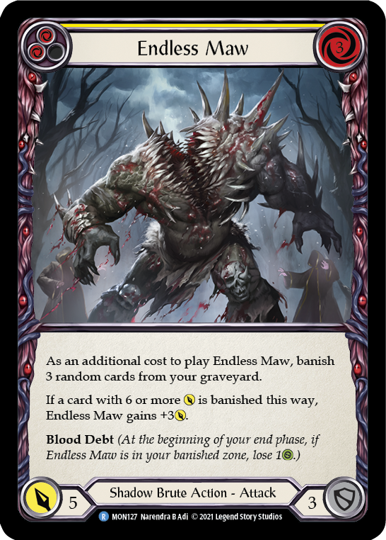 Endless Maw (Yellow) [MON127] (Monarch)  1st Edition Normal | RetroPlay Games