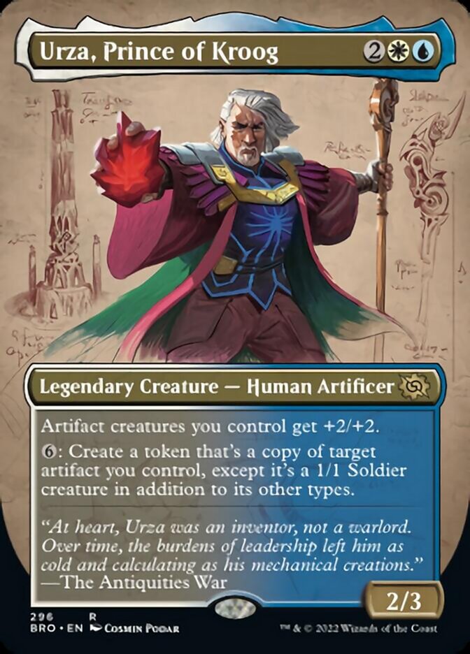 Urza, Prince of Kroog (Borderless Alternate Art) [The Brothers' War] | RetroPlay Games