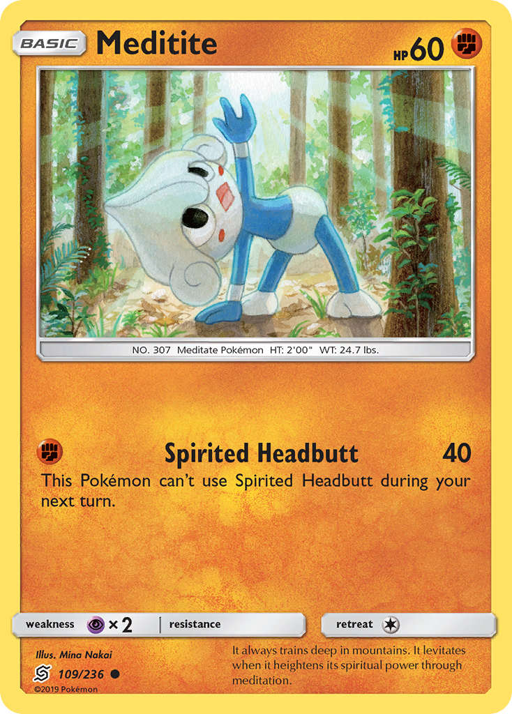 Meditite (109/236) [Sun & Moon: Unified Minds] | RetroPlay Games