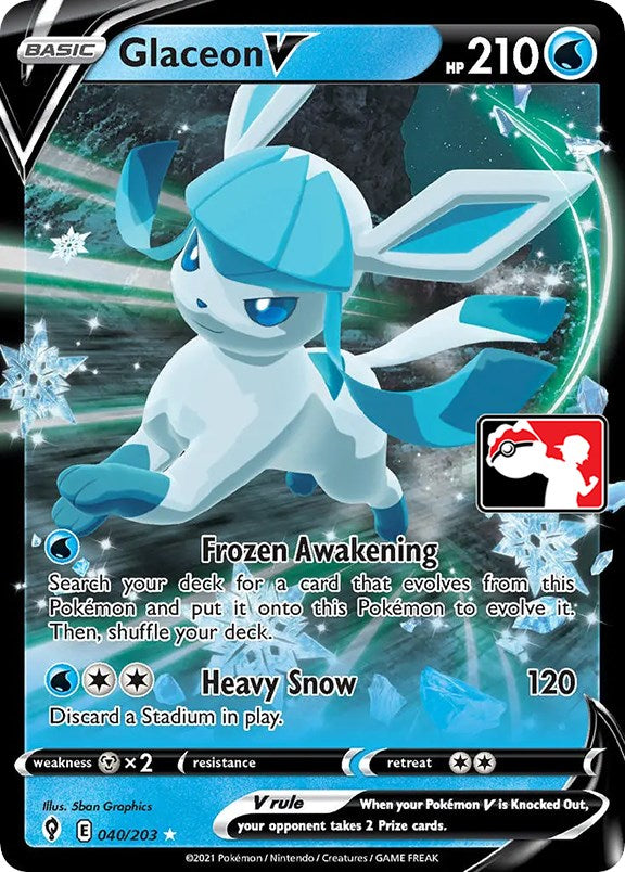 Glaceon V (040/203) [Prize Pack Series One] | RetroPlay Games