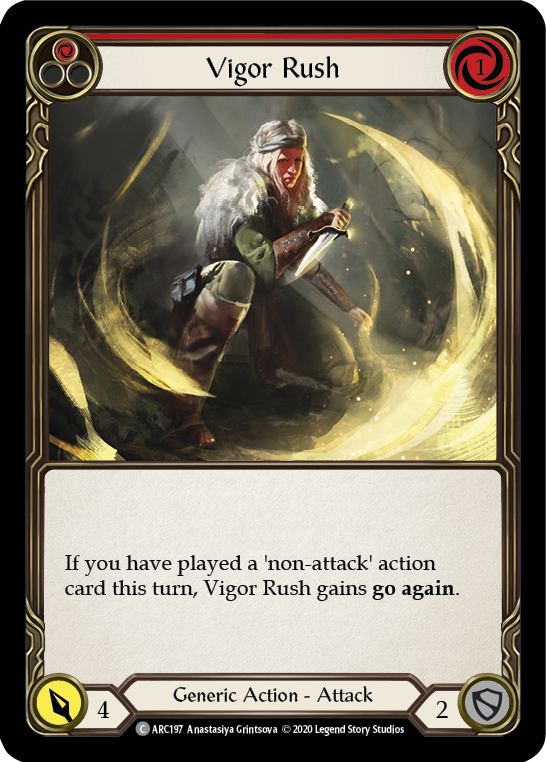 Vigor Rush (Red) [U-ARC197] (Arcane Rising Unlimited)  Unlimited Normal | RetroPlay Games