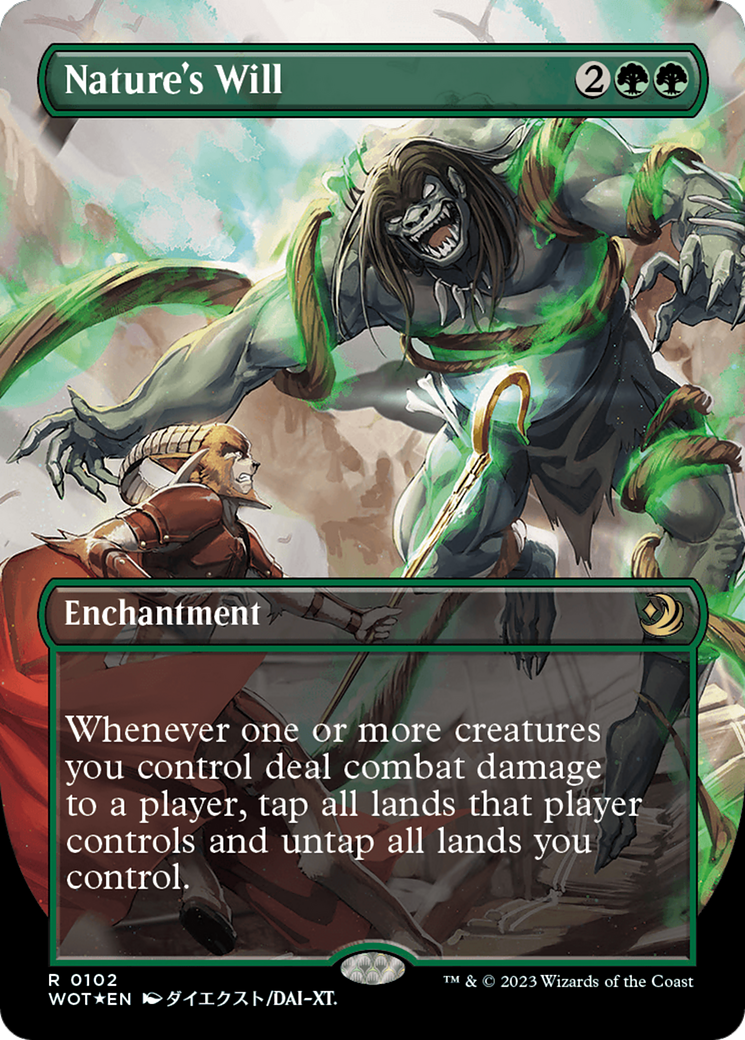 Nature's Will (Anime Borderless) (Confetti Foil) [Wilds of Eldraine: Enchanting Tales] | RetroPlay Games