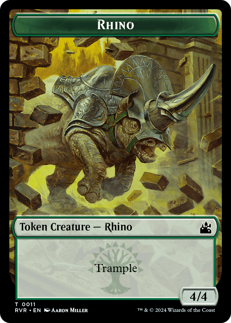 Rhino Token [Ravnica Remastered Tokens] | RetroPlay Games