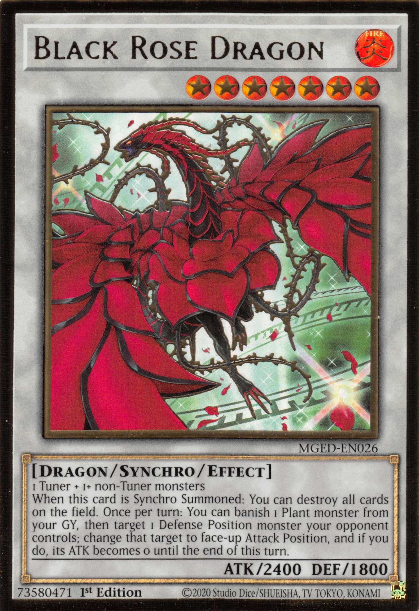 Black Rose Dragon (Alternate Art) [MGED-EN026] Gold Rare | RetroPlay Games