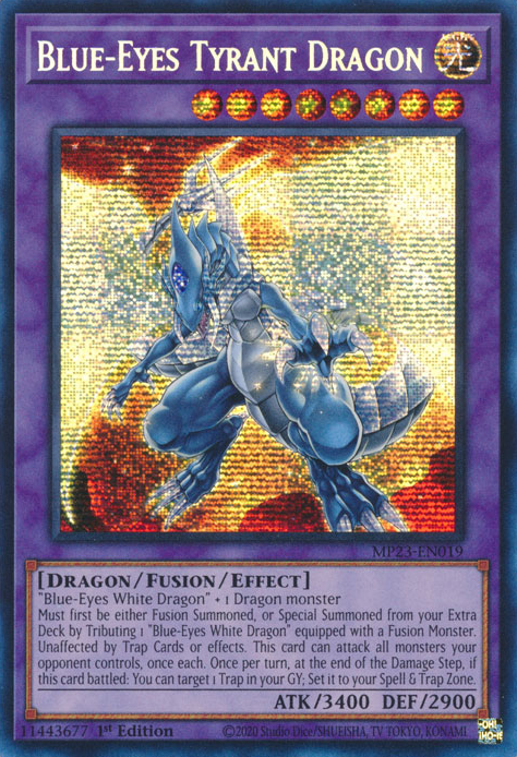 Blue-Eyes Tyrant Dragon [MP23-EN019] Prismatic Secret Rare | RetroPlay Games