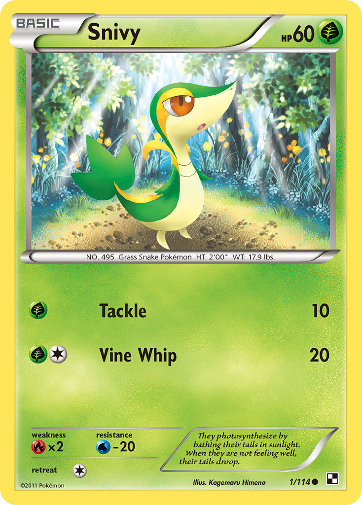 Snivy (1/114) (Cosmos Holo) [Black & White: Base Set] | RetroPlay Games