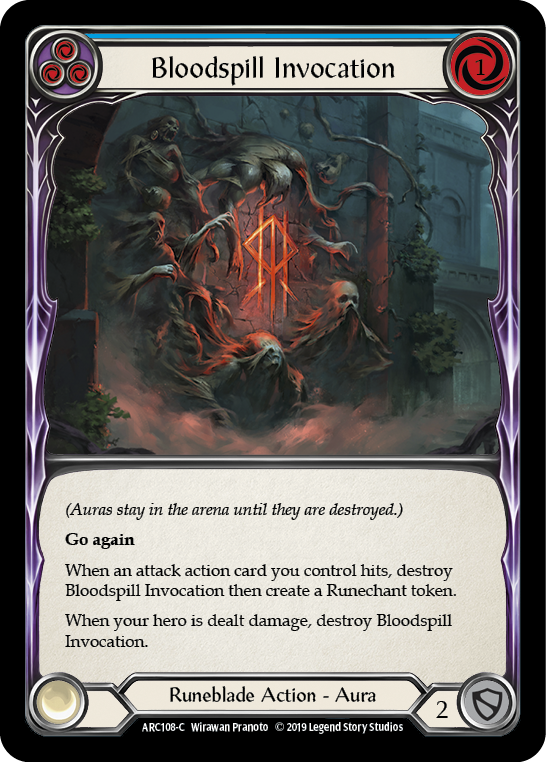 Bloodspill Invocation (Blue) [ARC108-C] (Arcane Rising)  1st Edition Rainbow Foil | RetroPlay Games