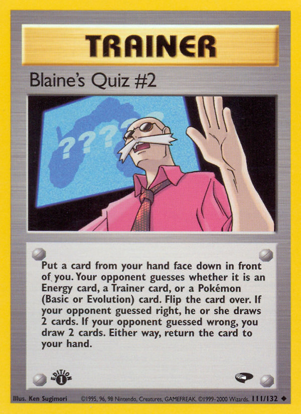 Blaine's Quiz #2 (111/132) [Gym Challenge 1st Edition] | RetroPlay Games