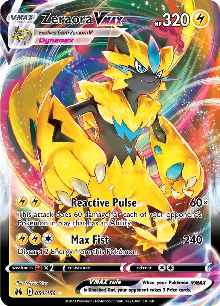 Zeraora VMAX (054/159) [Sword & Shield: Crown Zenith] | RetroPlay Games