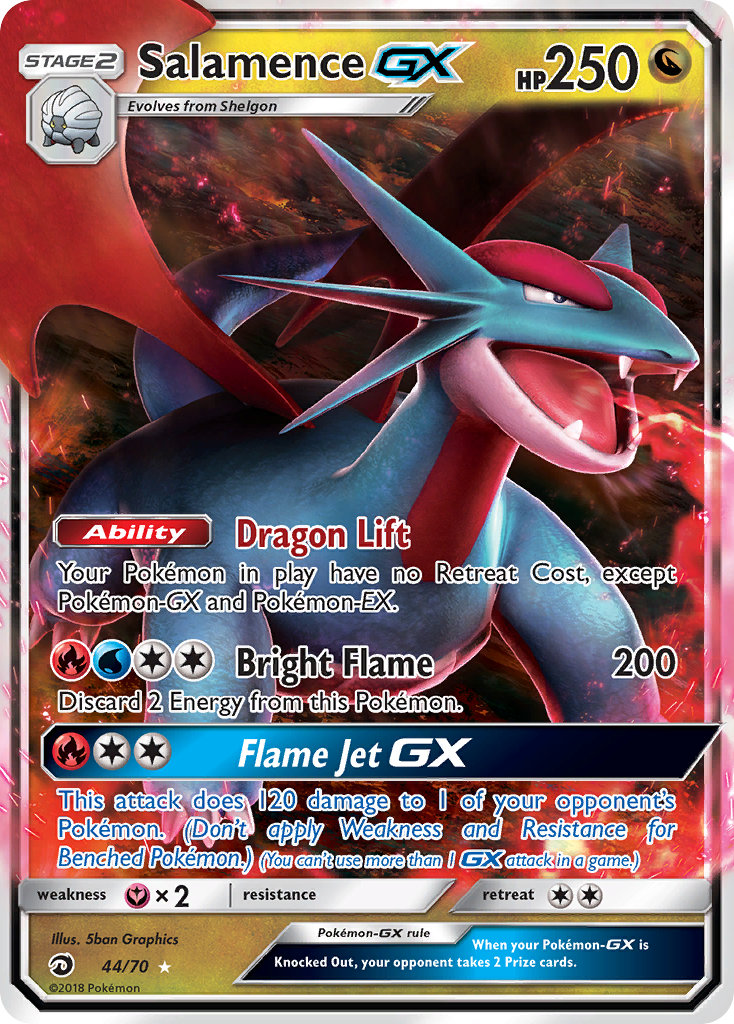 Salamence GX (44/70) [Sun & Moon: Dragon Majesty] | RetroPlay Games