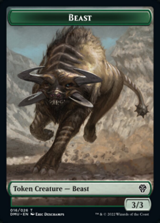 Kavu // Beast Double-sided Token [Dominaria United Commander Tokens] | RetroPlay Games