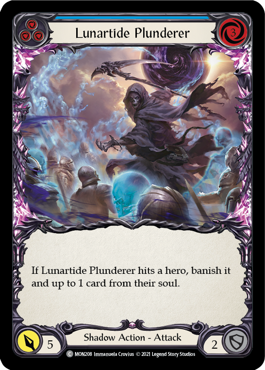 Lunartide Plunderer (Blue) [MON208-RF] (Monarch)  1st Edition Rainbow Foil | RetroPlay Games