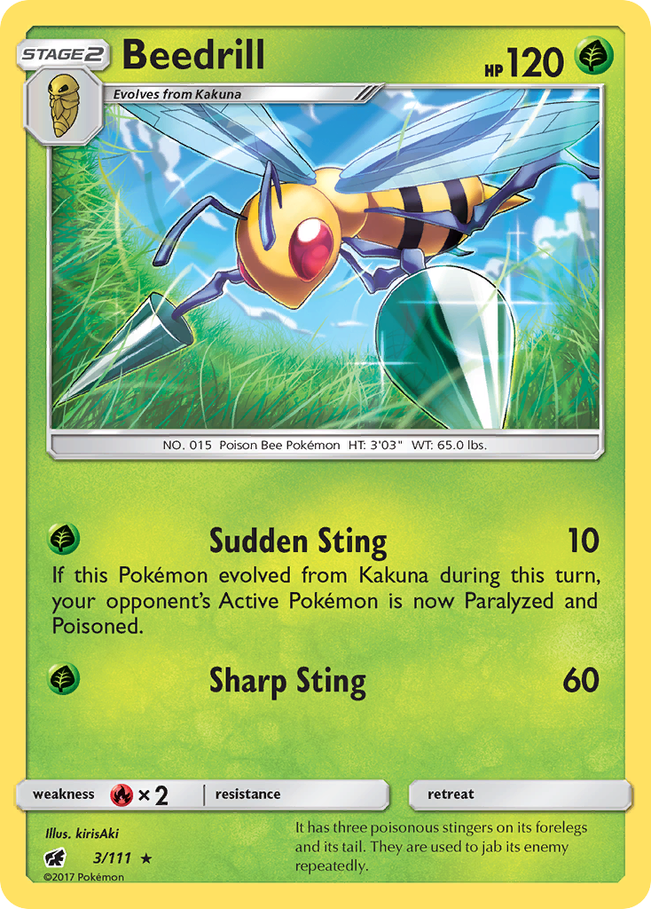 Beedrill (3/111) [Sun & Moon: Crimson Invasion] | RetroPlay Games