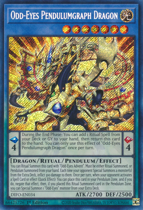 Odd-Eyes Pendulumgraph Dragon [DIFO-EN034] Secret Rare | RetroPlay Games