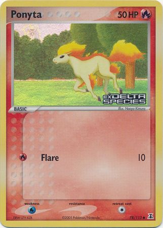 Ponyta (78/113) (Stamped) [EX: Delta Species] | RetroPlay Games