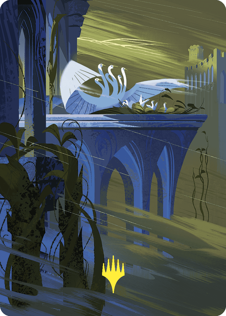 Doubling Season Art Card (Gold-Stamped Planeswalker Symbol) [Wilds of Eldraine Art Series] | RetroPlay Games