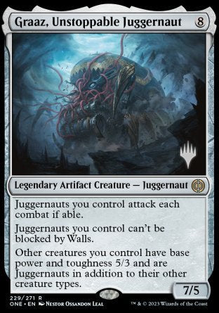 Graaz, Unstoppable Juggernaut (Promo Pack) [Phyrexia: All Will Be One Promos] | RetroPlay Games