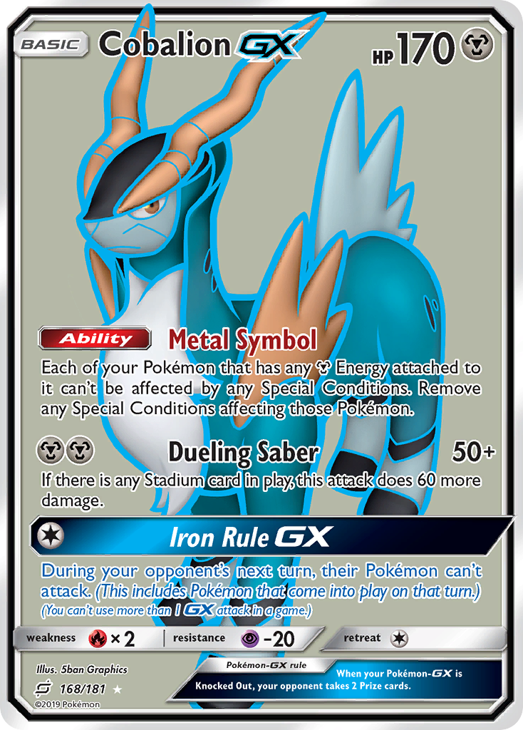 Cobalion GX (168/181) [Sun & Moon: Team Up] | RetroPlay Games