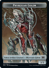 Zombie // Phyrexian Golem Double-sided Token [Double Masters 2022 Tokens] | RetroPlay Games