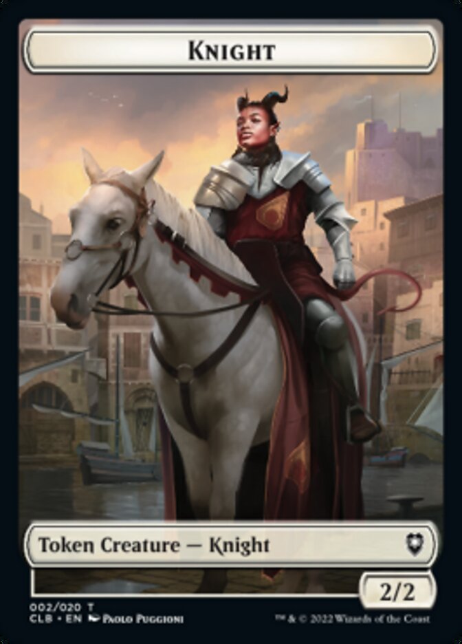 Treasure // Knight Double-sided Token [Commander Legends: Battle for Baldur's Gate Tokens] | RetroPlay Games