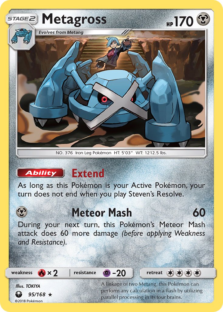 Metagross (95/168) (Prerelease Kit Exclusive) (Theme Deck Exclusive) [Sun & Moon: Celestial Storm] | RetroPlay Games