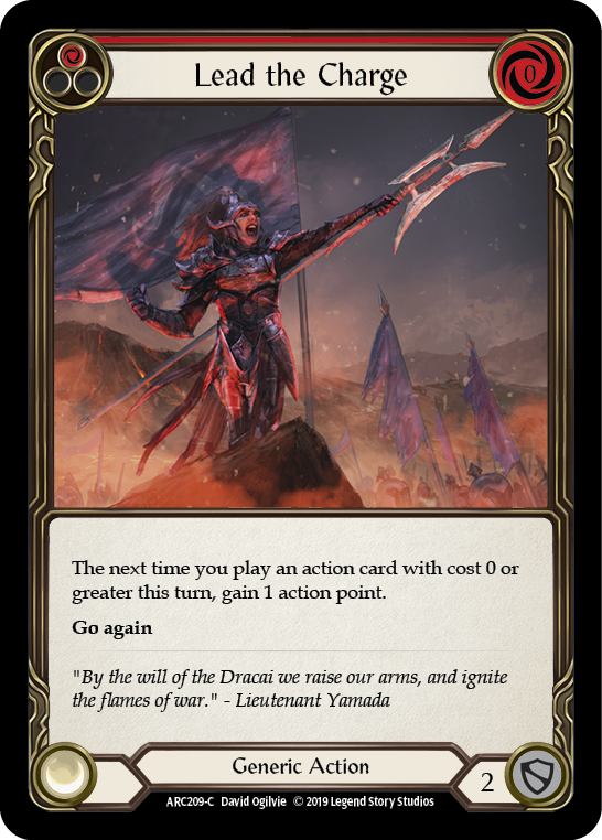 Lead the Charge (Red) [ARC209-C] (Arcane Rising)  1st Edition Rainbow Foil | RetroPlay Games