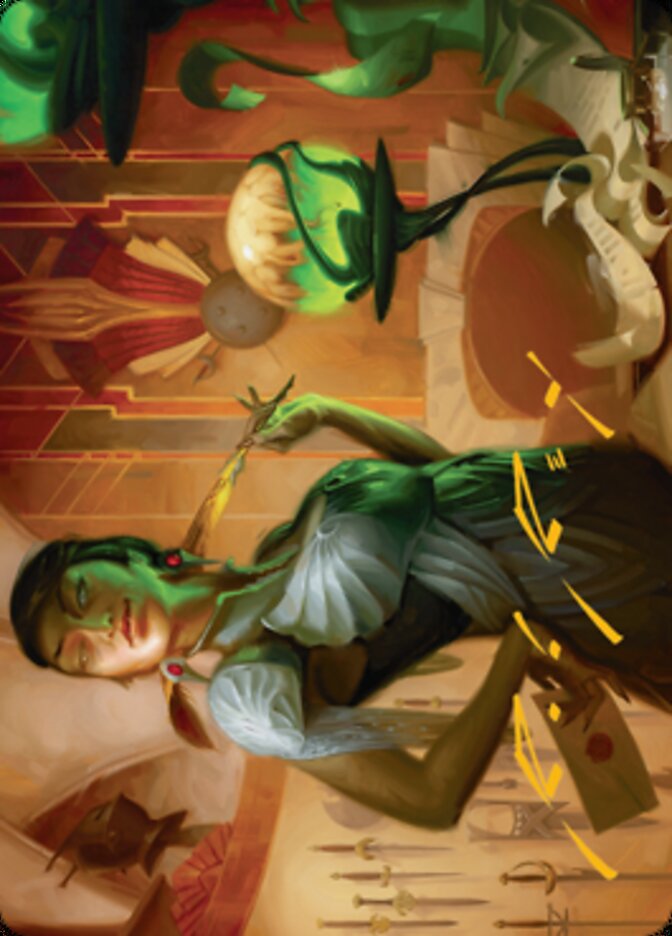 Mari, the Killing Quill Art Card (Gold-Stamped Signature) [Streets of New Capenna Art Series] | RetroPlay Games