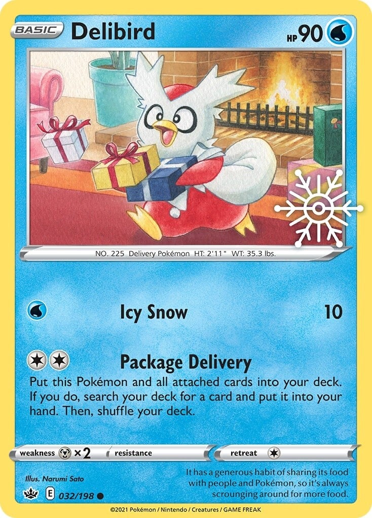 Delibird (032/198) (Holiday Calendar) [Sword & Shield: Chilling Reign] | RetroPlay Games